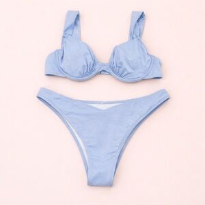 CUPSHE BLUE SPARKLE BIKINI